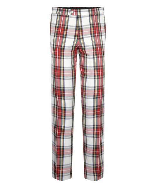 Ruit Pantalon | Wit/Rood/Groen ruit