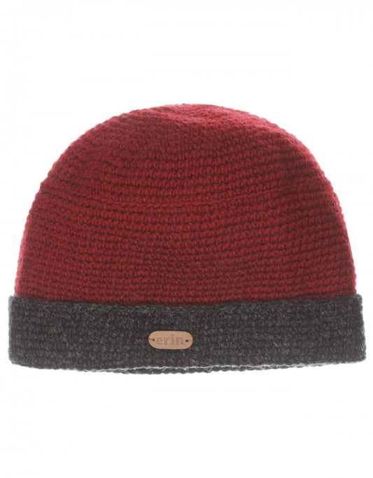 Muts Wol Fleece Lining | Rood Charcoal