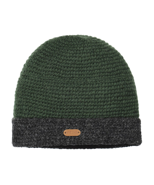 Muts Wol Fleece Lining | Groen Charcoal