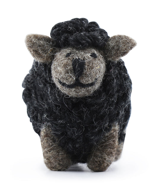 Knitted Sheep Small | Charcoal