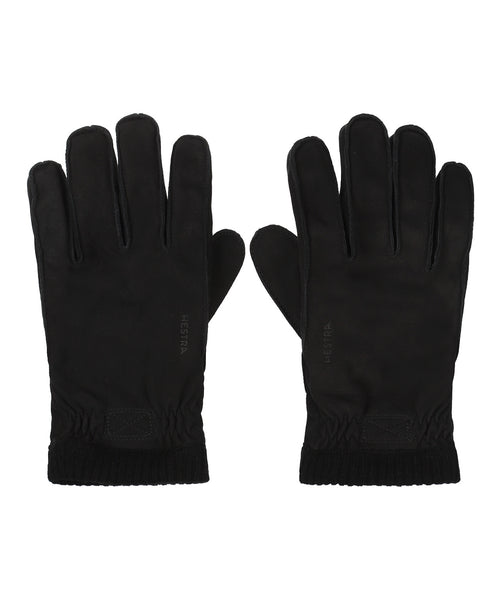 Zachte leren Nubuck Handschoen | Zwart