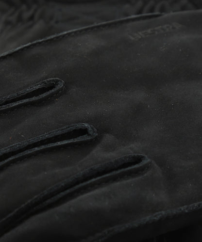Handschuh aus weichem Nubukleder | Schwarz