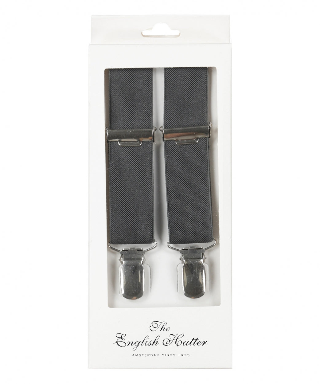 Narrow Braces with Clips | Anthracite Grey