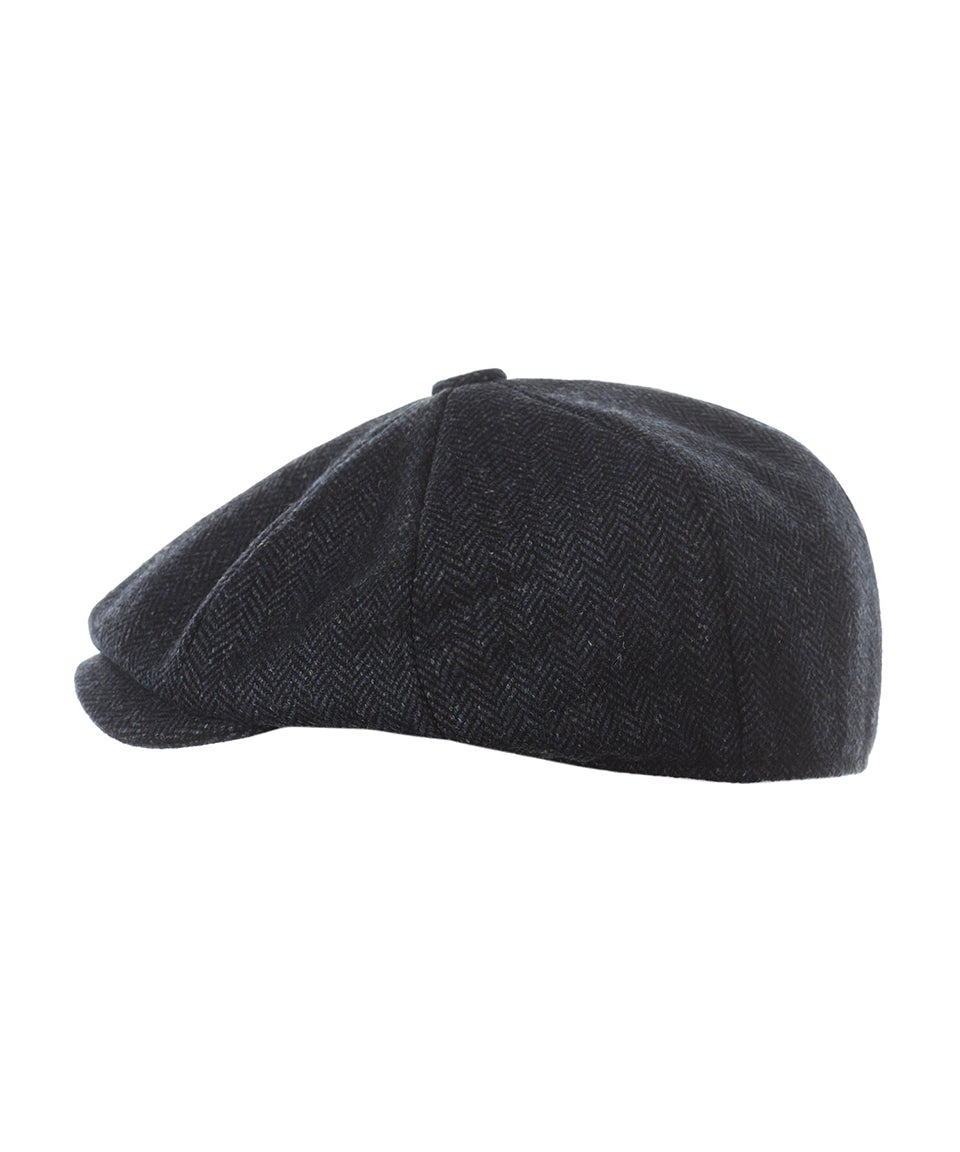 Jungenmütze aus Tweed | Blau