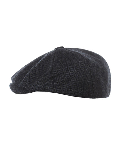 Jungenmütze aus Tweed | Blau
