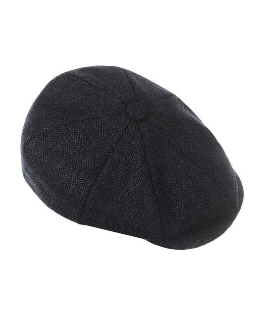 Baker boy Cap Tweed | Blue herringbone