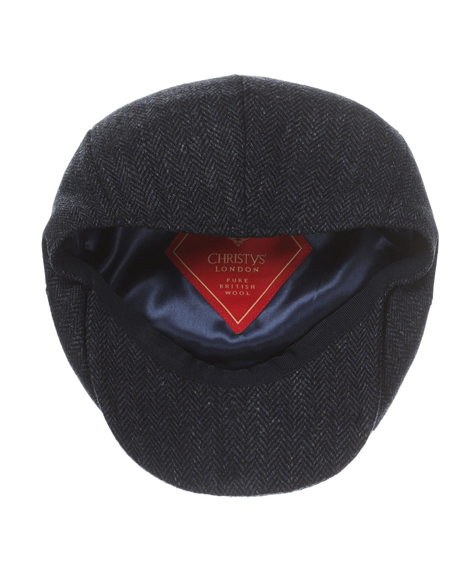 Jungenmütze aus Tweed | Blau