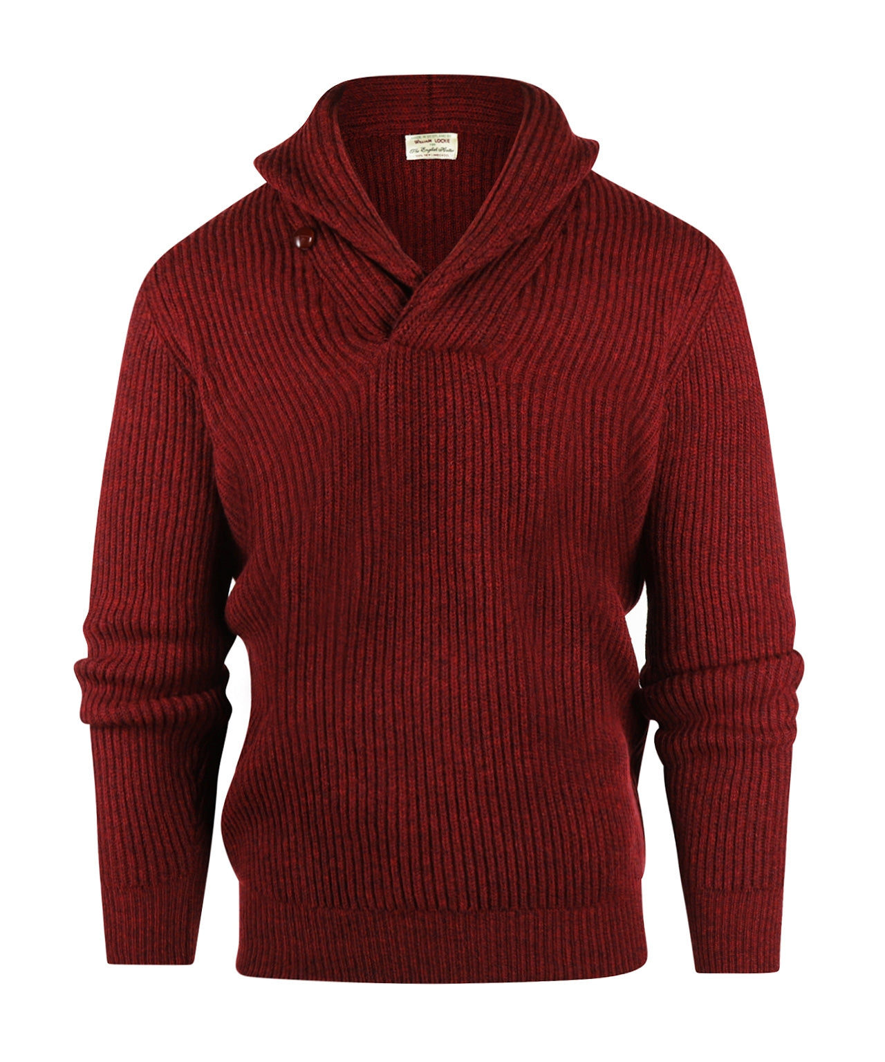 William Lockie Pullover mit Schalkragen | Roter Samt