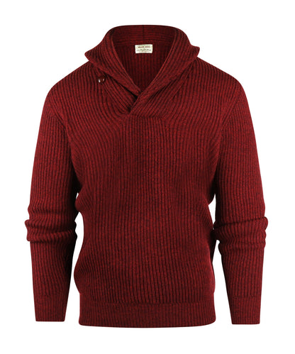 William Lockie Pullover mit Schalkragen | Roter Samt