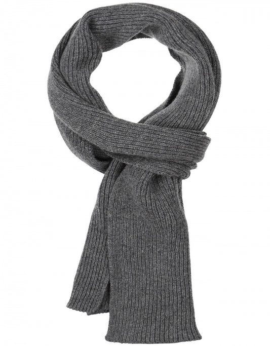 Cashmere Rib Sjaal | Donker Grijs