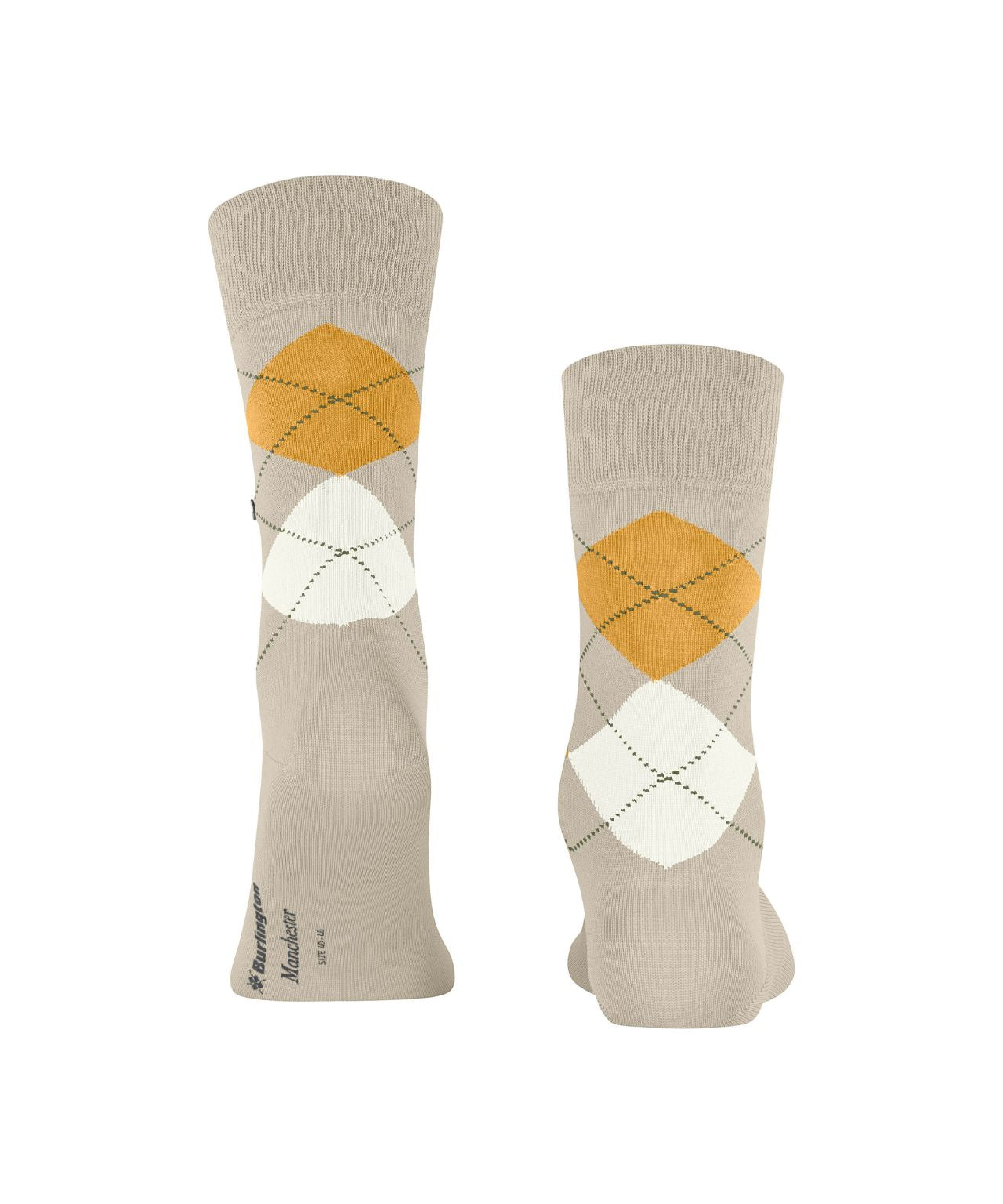 Sok Manchester Kort | Sand/Beige/Orange diamond check
