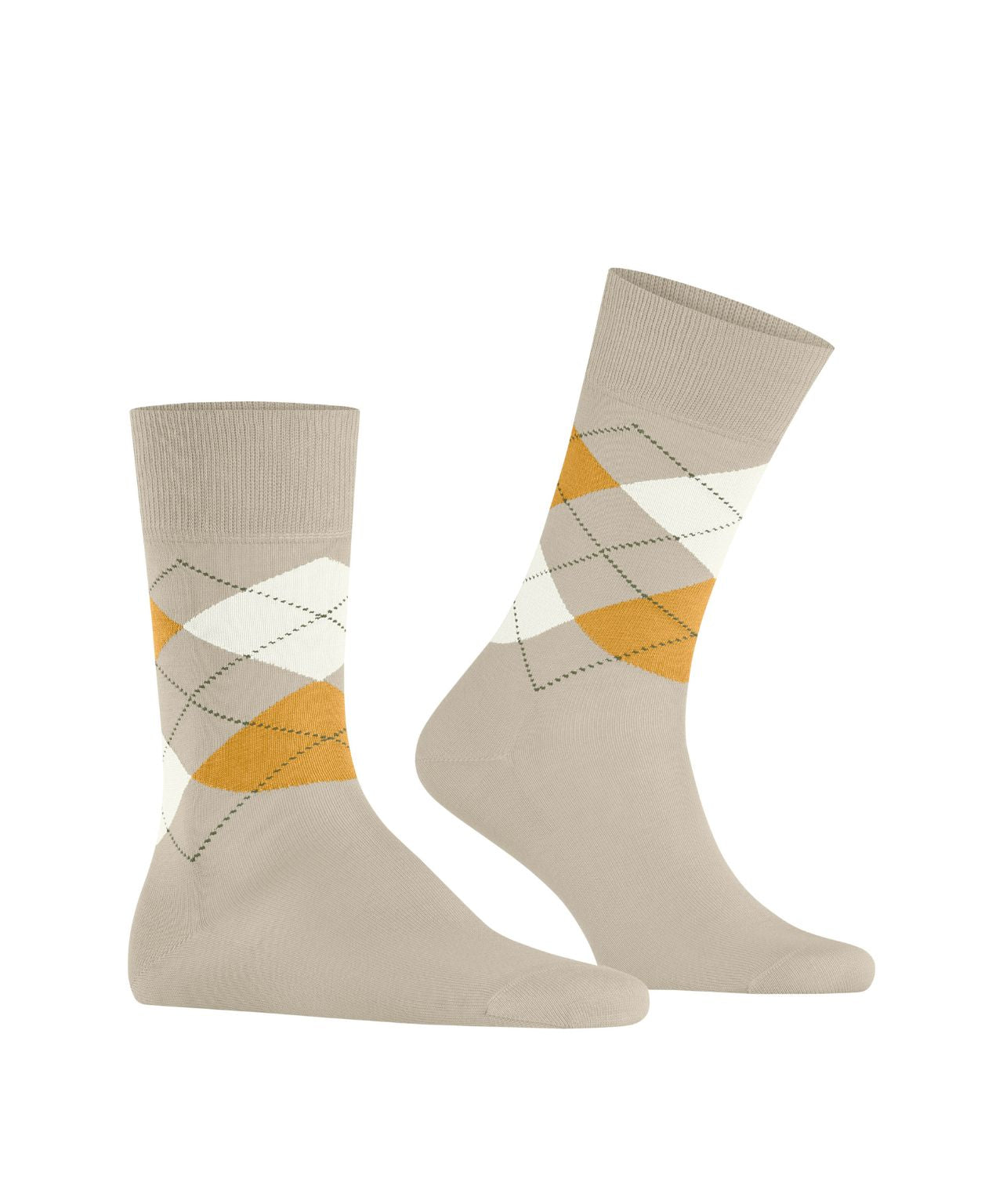 Sok Manchester Kort | Sand/Beige/Orange diamond check