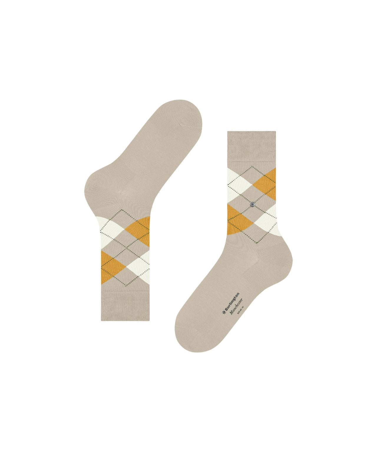 Sok Manchester Kort | Sand/Beige/Orange diamond check