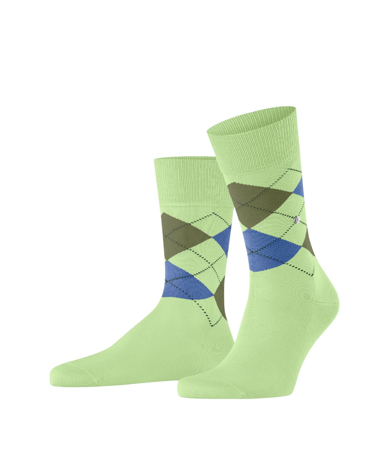 Sok Manchester Kort | Lime/Green/Blue diamond check