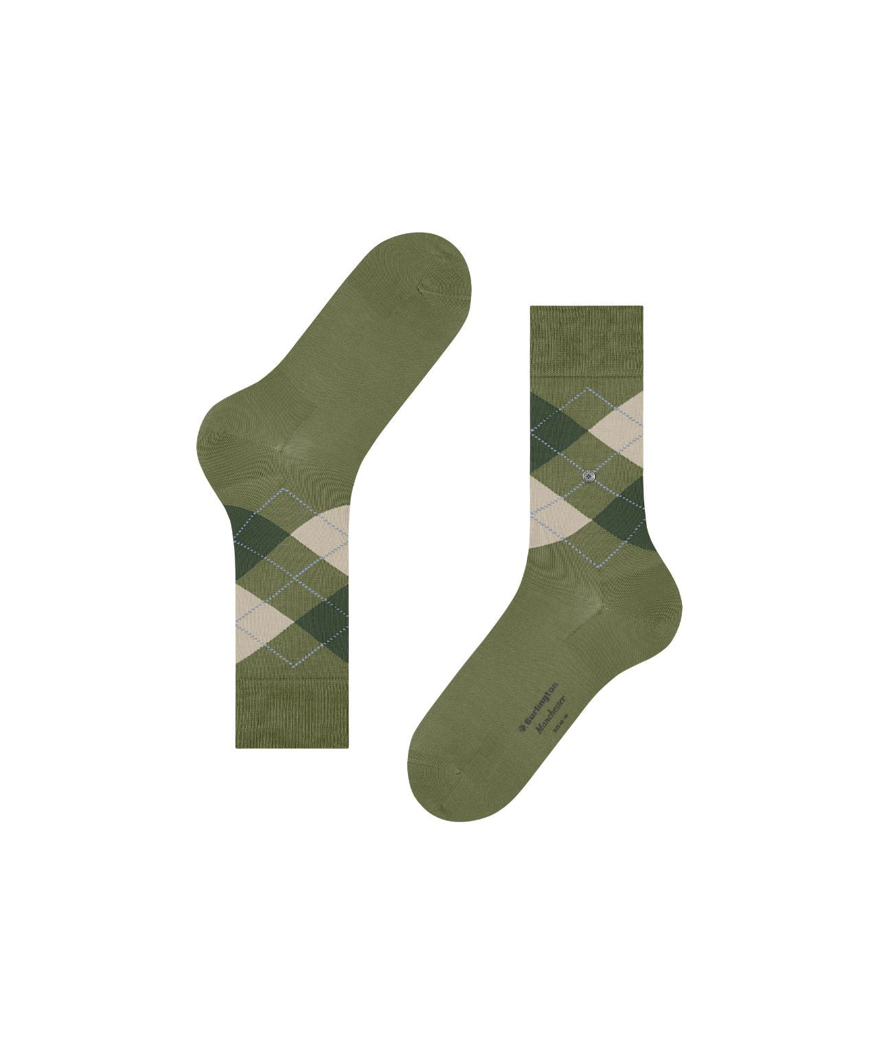 Sok Manchester Kort | Olive/Beige diamond check