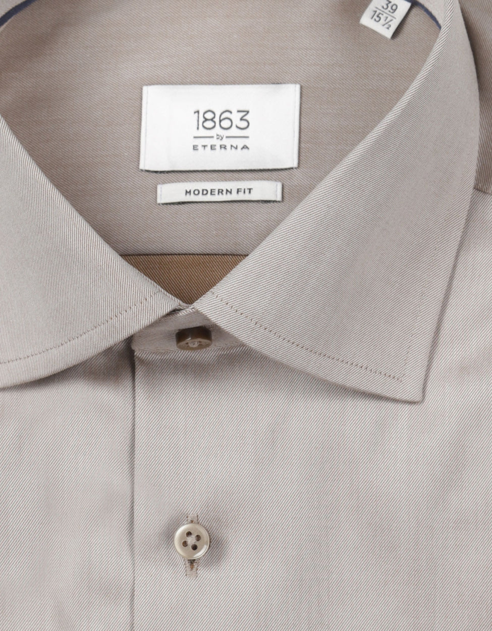 Hemd mit halbgespreiztem Kragen | Beige