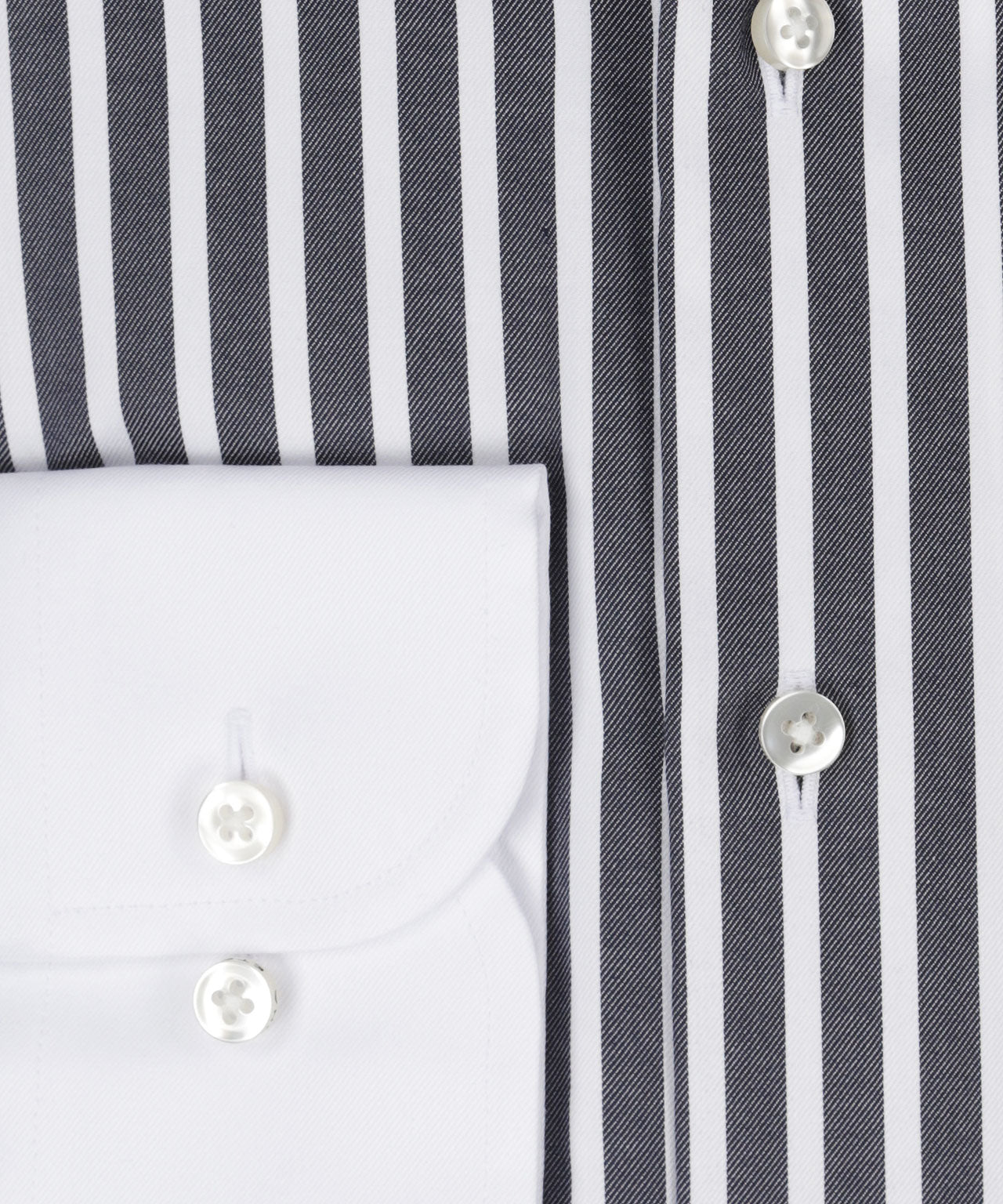 Shirt striped semi spread collar | Blue