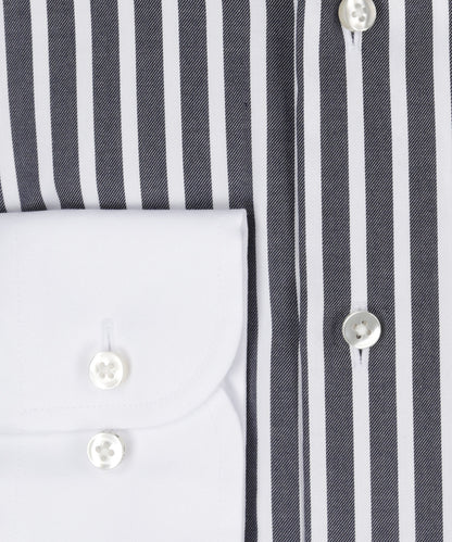 Shirt striped semi spread collar | Blue