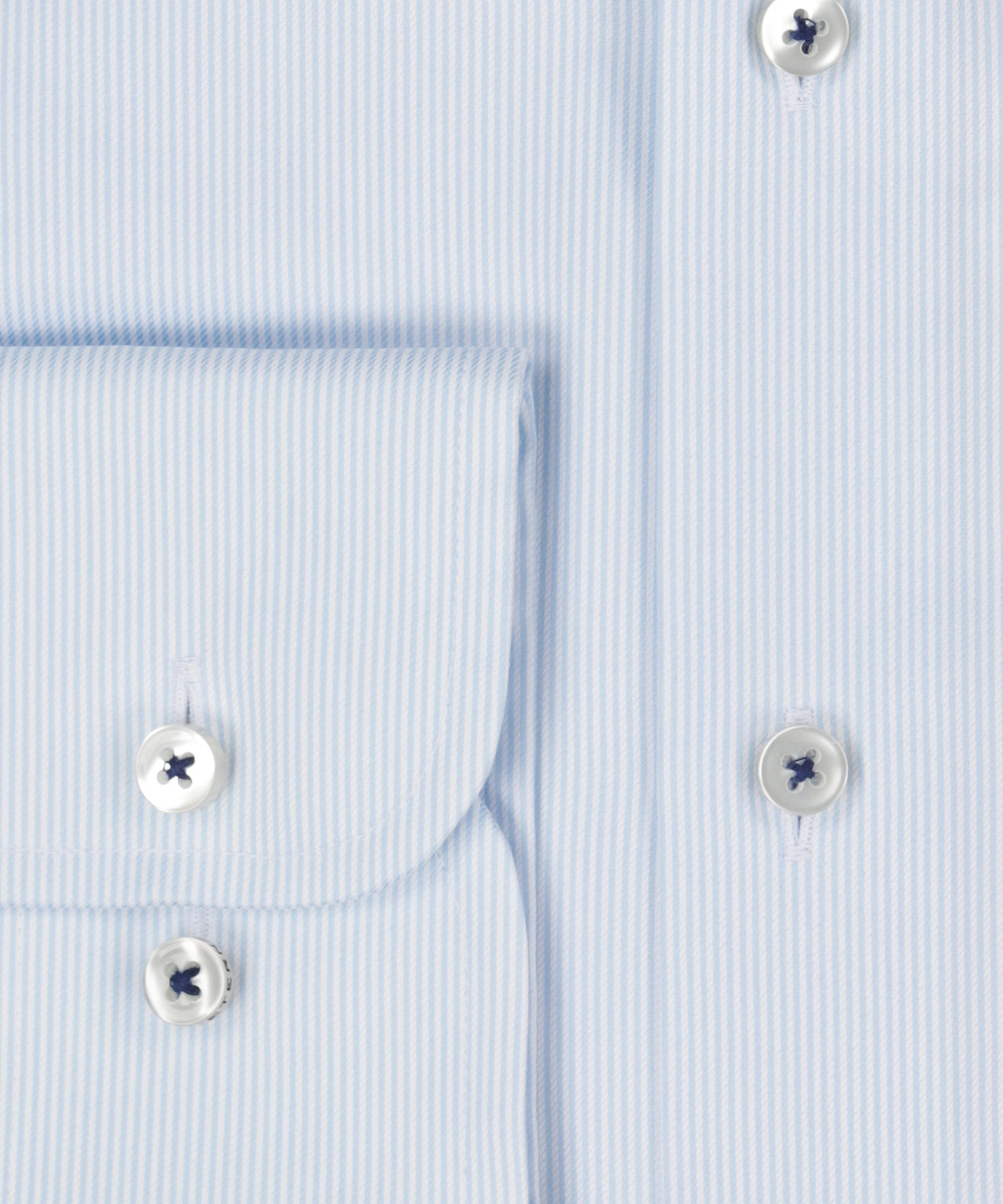Shirt striped semi spread collar | Blue