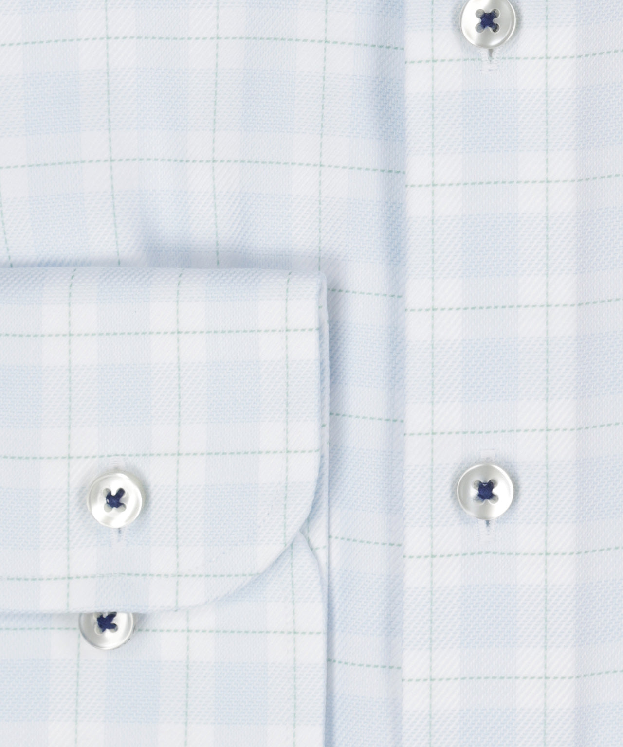 Shirt striped semi spread collar | Blue