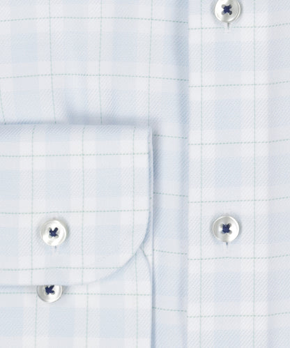 Shirt striped semi spread collar | Blue