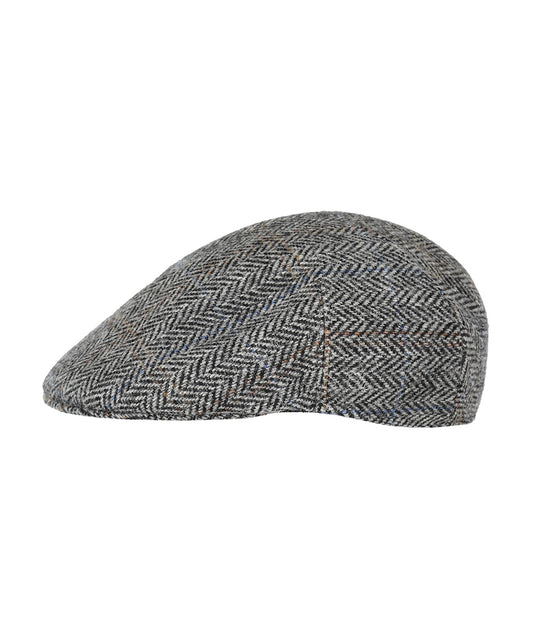 Jockey Tweed Cap | Grijs Herringbone Tweed