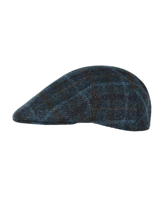 Jockey Tweed Cap | Donkerblauw Brushed Ruit
