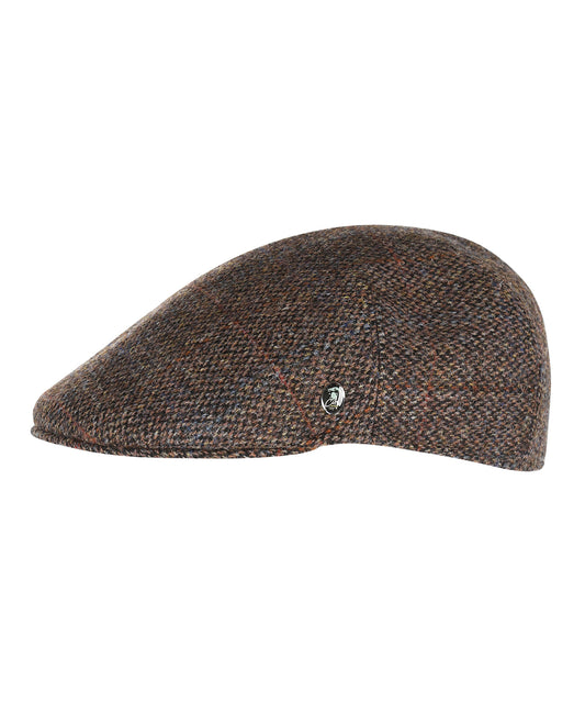 Jockey Tweed Cap | Donker Bruin Herringbone Tweed