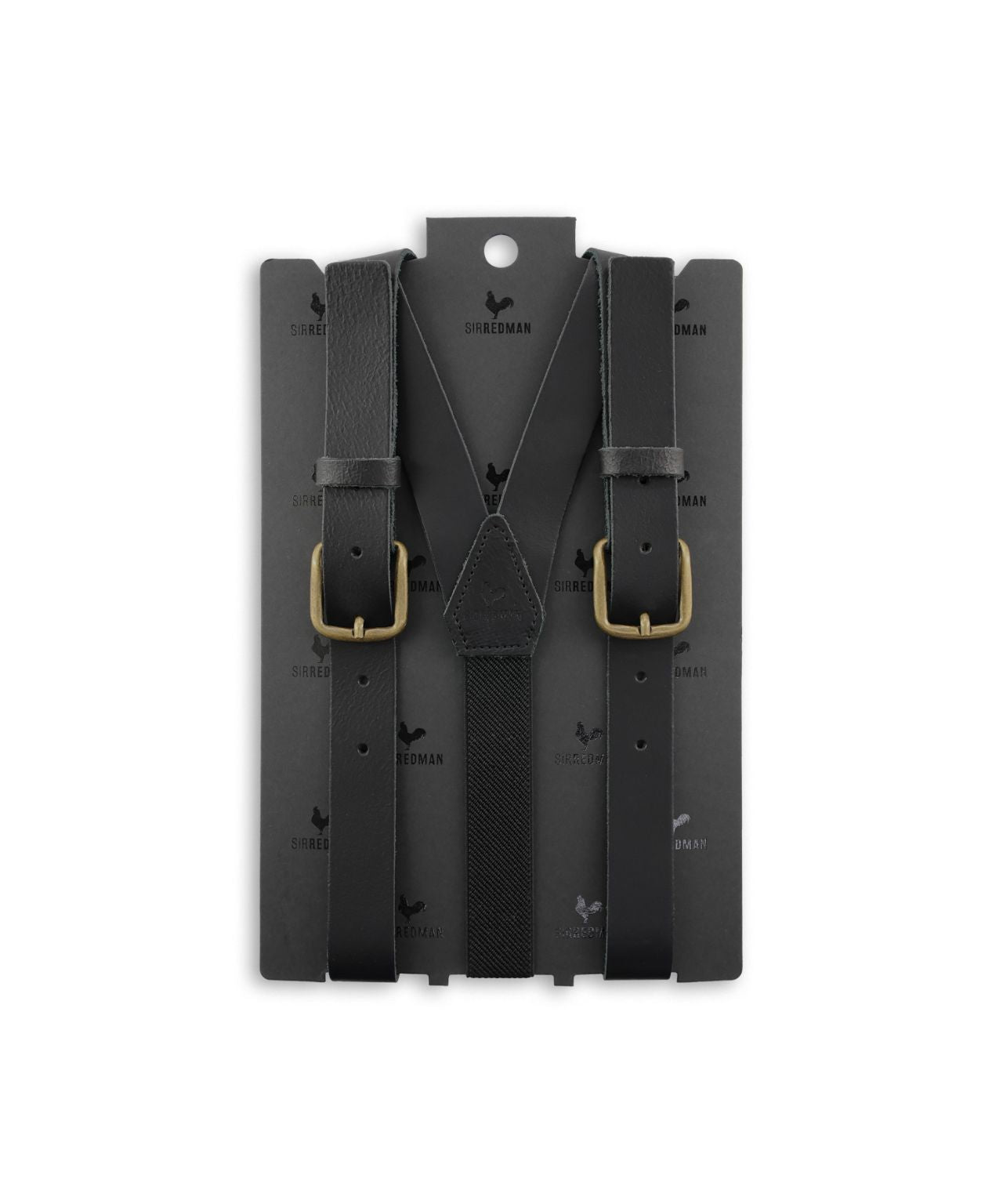 Leren Bretels 2 in 1 | Zwart