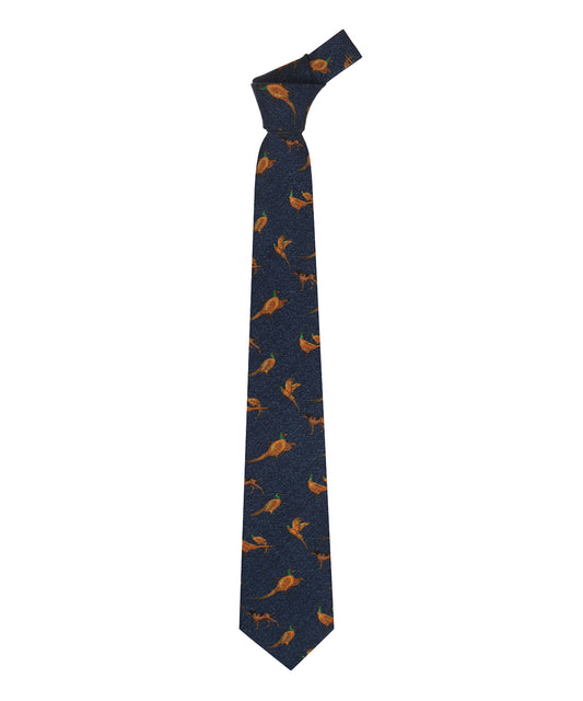 Stropdas Wol | Navy Fazant