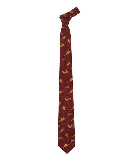 Stropdas Wol | Bordeaux Fazant
