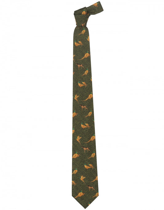 Stropdas Wol | Groen Fazant