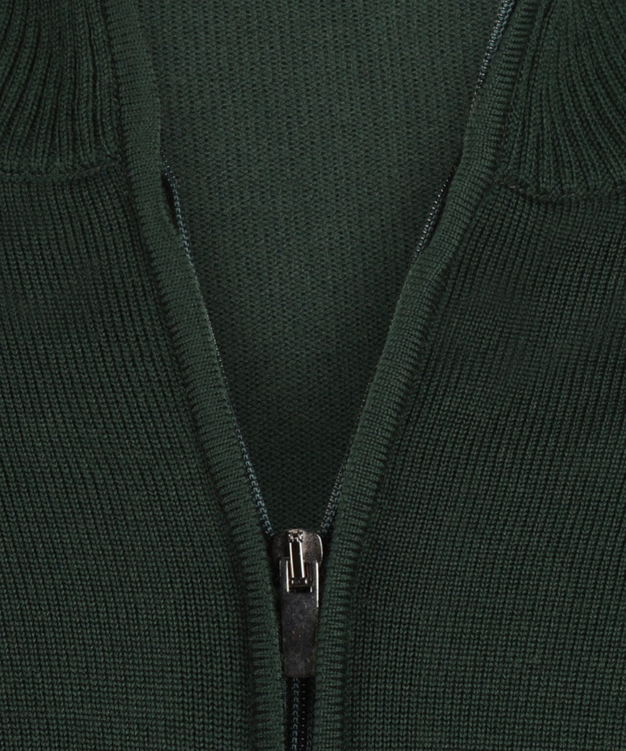 Merino-Reißverschlussweste | Grün