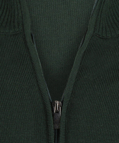 Merino-Reißverschlussweste | Grün