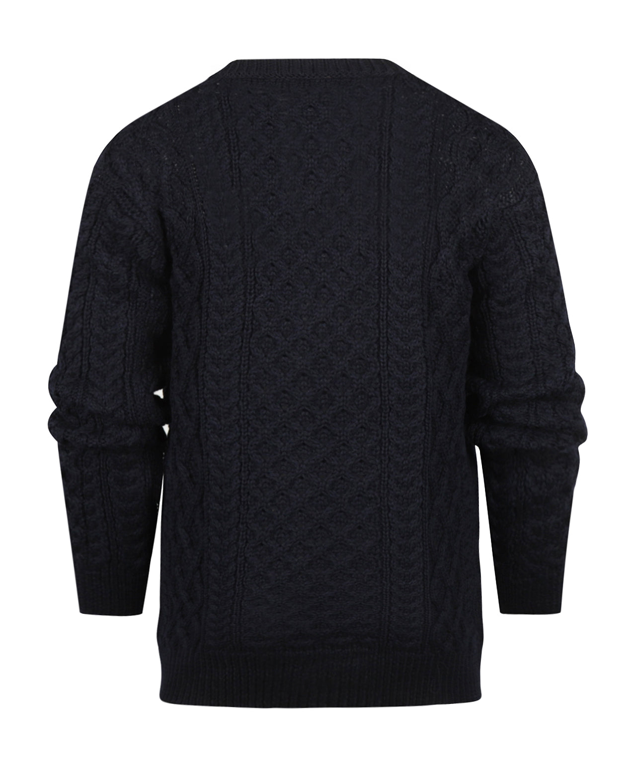 Aran Ronde Hals pullover | Navy