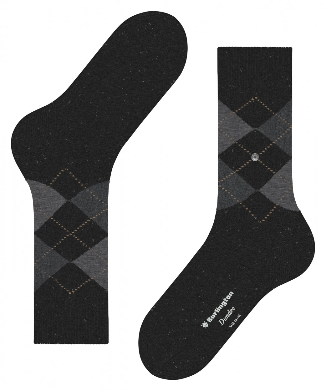 Dundee Sok | Black/Grey diamond check