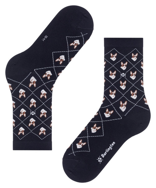 Burlington Corgi Dames Sokken | Zwart