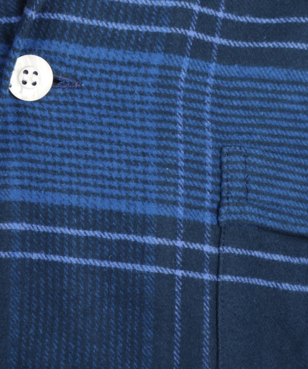 Derek Rose Flanell-Pyjama-Set | Blau