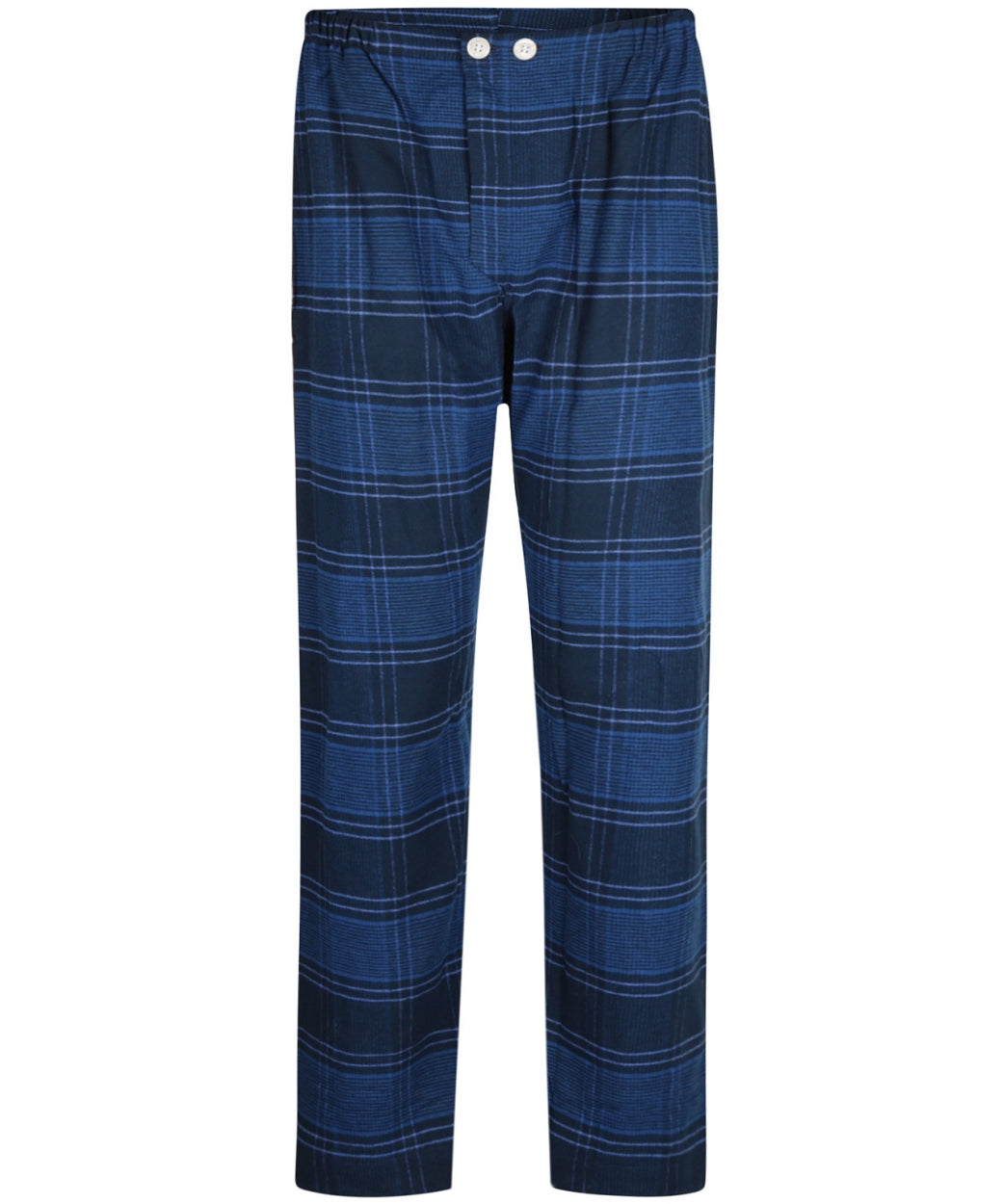 Derek Rose Flanell-Pyjama-Set | Blau