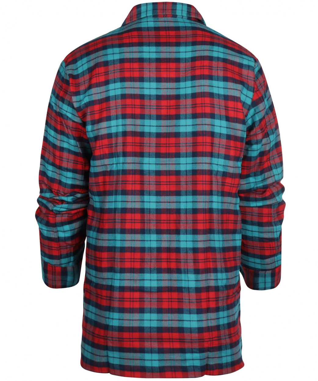 Derek Rose Flannel Pyjama | Red/Aqua check
