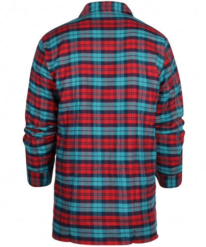 Derek Rose Flannel Pyjama | Red/Aqua check