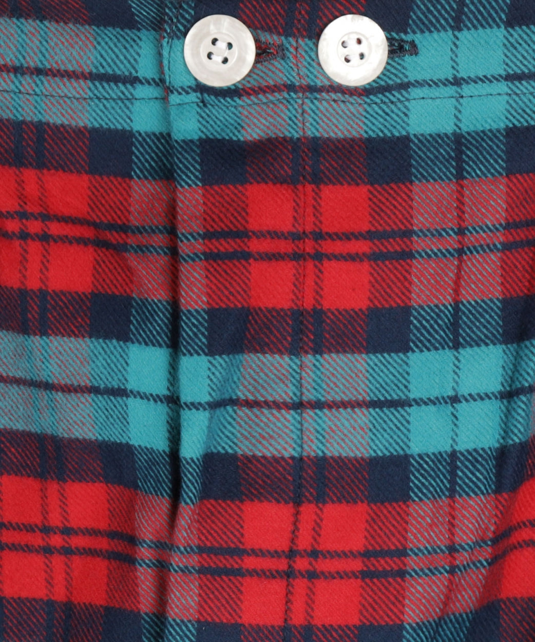 Derek Rose Flannel Pyjama | Red/Aqua check