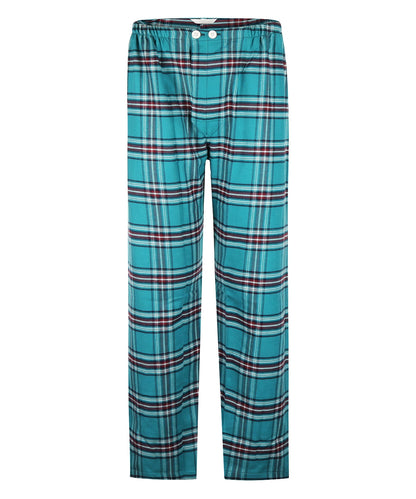Derek Rose Flanell-Pyjama-Set | Grün