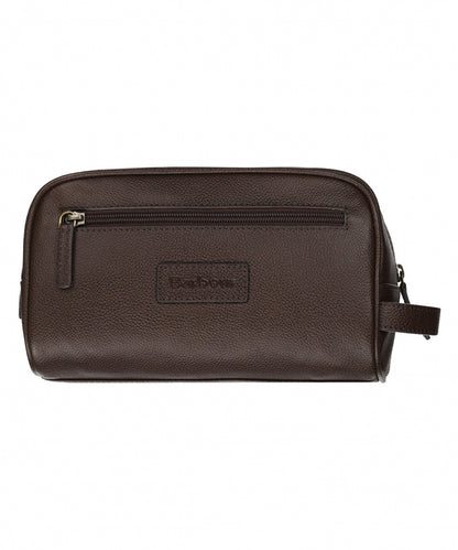 Barbour Leder-Kulturbeutel | Braun