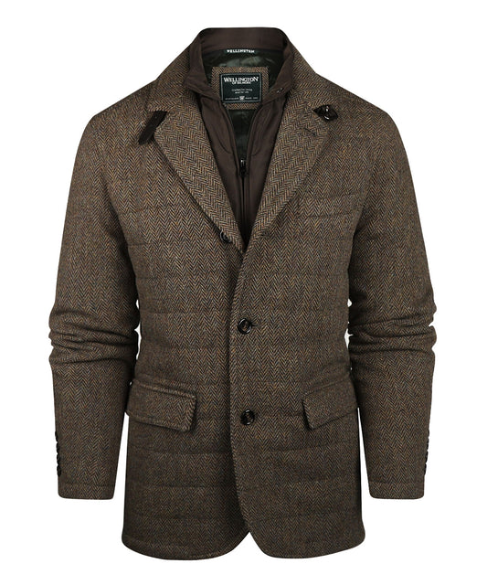 Jack Austria | Groen/Bruin melange herringbone
