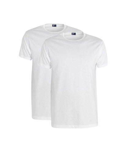 Klassisches 2er-Pack T-Shirts mit Rundhalsausschnitt | Weiß