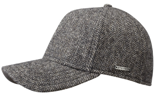 Baseball Cap Wool Herringbone | Donkergrijs Herringbone