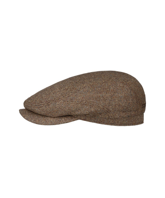 Driver Cap Silk | Bruin Melange herringbone