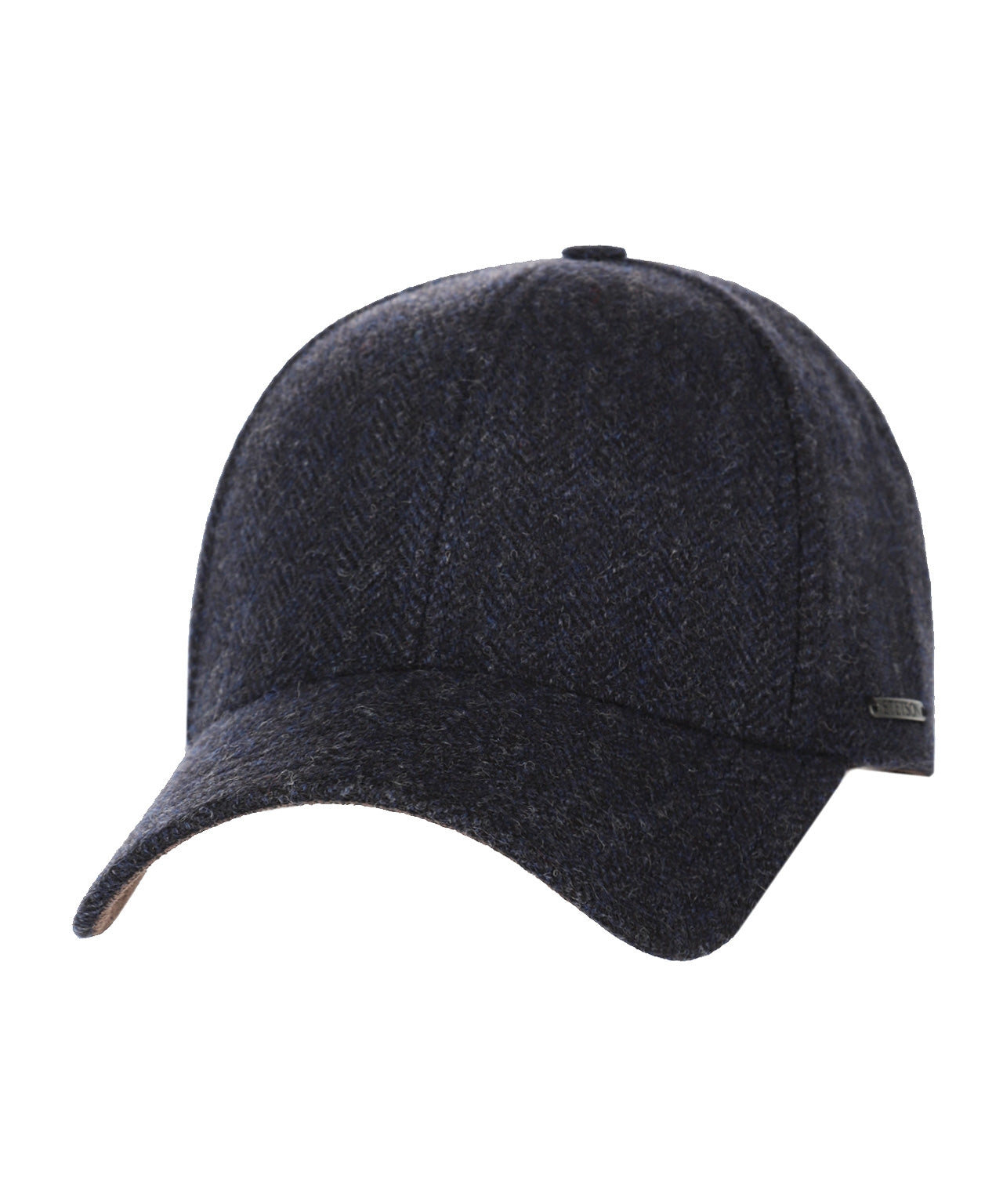 Baseball Cap Wool Herringbone | Blauw Herringbone