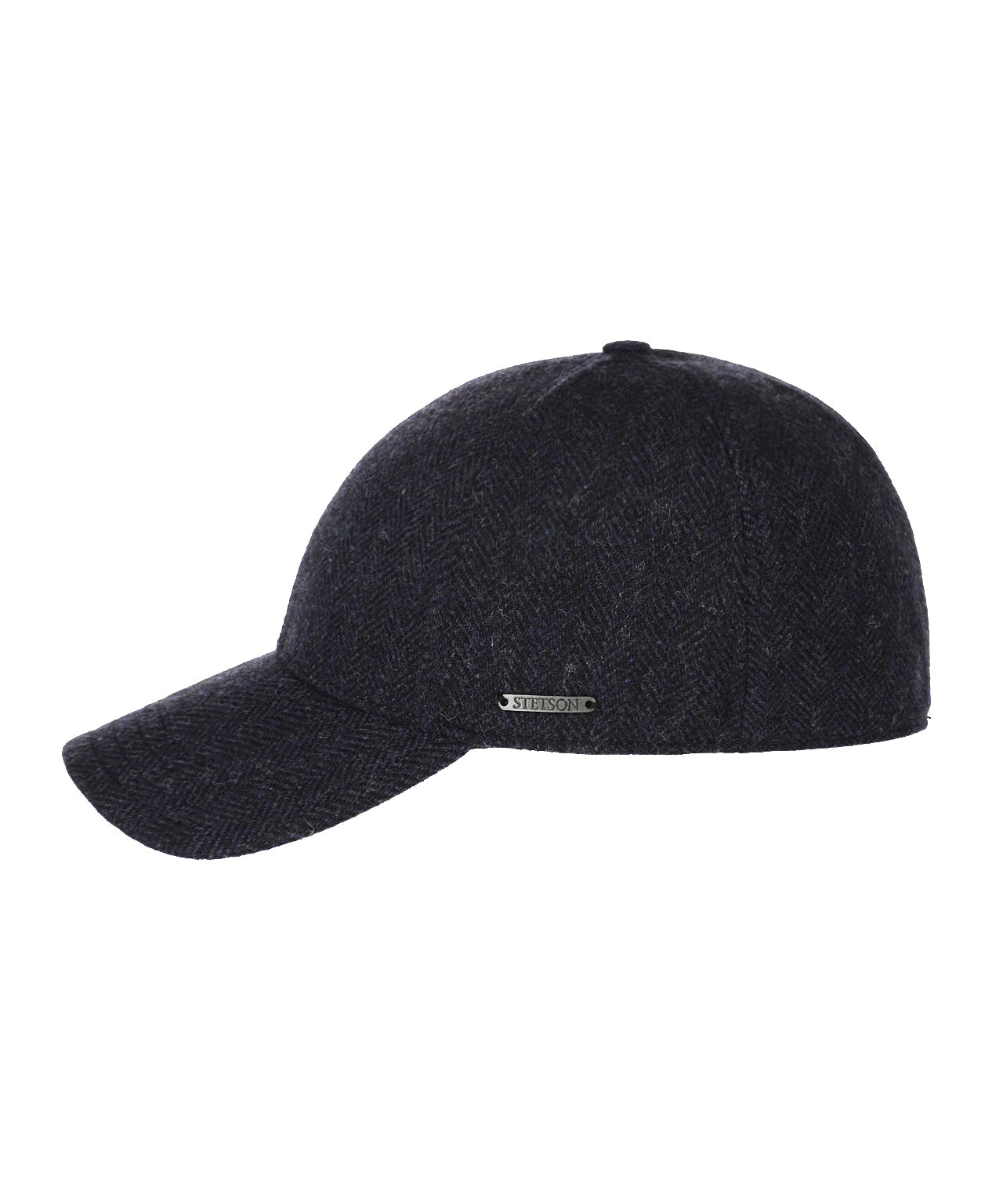 Baseball Cap Wool Herringbone | Blauw Herringbone